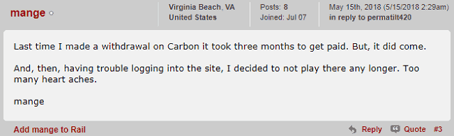 mange on Pocket5s forums laments the heartaches of playing on Carbon Negative Post About Carbon on Pocketfives